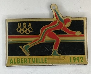 Pin Olímpico de Patinaje de Velocidad ~ 1992 Albertville ~ Equipo de Estados Unidos - Imagen 1 de 7