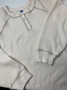 Maternity Waffle Knit Henley Sweater Old Navy Women’s Cream White XXL 2XL New - Picture 1 of 5