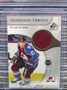 2005-06 SP Game Used Milan Hejduk Authentic Fabrics Game Used Jersey #AF-HJ
