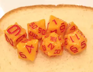 QUESO DRAGÓN - 7 piezas de resina poliédrica para juegos de mesa 5e DND RPG juego de dados - Imagen 1 de 10