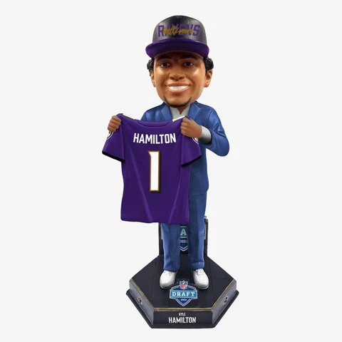 Kyle Hamilton Baltimore Ravens 2022 Draft Pick No. 14 Bobblehead NFL Football Cover