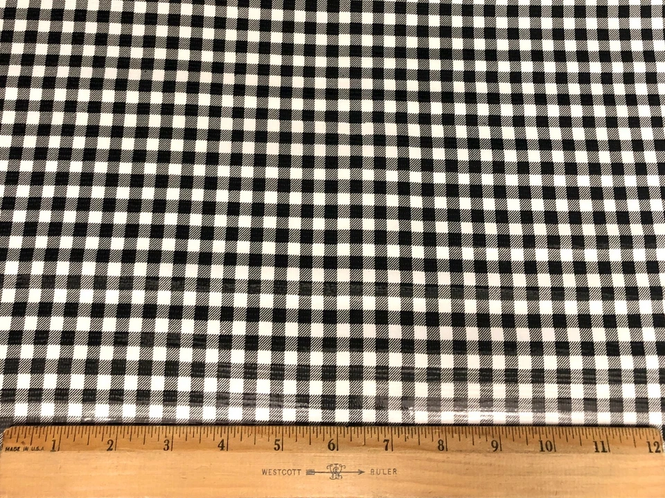 Gingham Picnic Check Oilcloth - Variety of Colors Available Sold by The Yard - Image 1 of 1