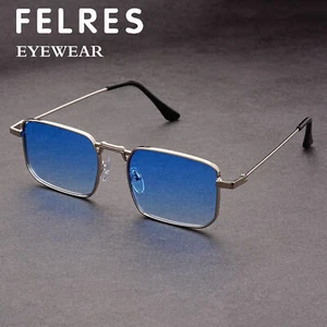 Hombres Mujeres Metal Cuadrado Punk Gafas de sol Retro Marco Completo Exterior Sombra Gafas - Imagen 1 de 21