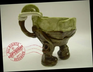 Fantasy Vambrace Footed TEA CUP 2017 Whimsical Steampunk FOLKART pottery SIGNED  - Picture 1 of 12