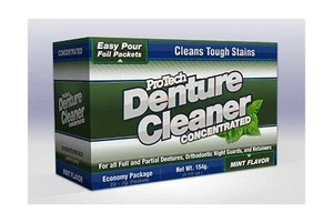 Protech Denture Cleaner Pre-Measured Mint Flavored Foil Packet Box 7g 22 Pack - Picture 1 of 1