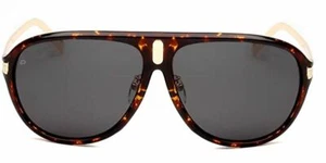 Gafas de sol PRIVE REVAUX The McQueen marrón tortuga con estuche hechas a mano ¡NUEVAS! - Imagen 1 de 4