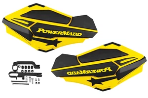 Powermadd Sentinel Guards Handguards Bright Yellow Black Universal Snowmobiles - Picture 1 of 5