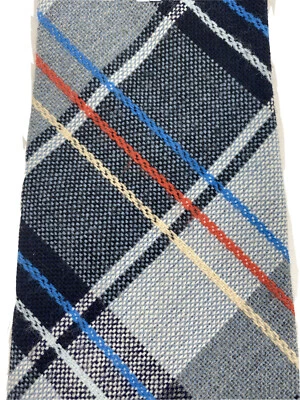 Corbata Country Squire para hombre azul y gris tartán a cuadros 100 % lana  Foto 1 de 4