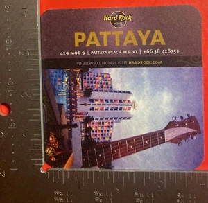 PATTAYA BEACH HARD ROCK Jerry Garcia 4. POSAVASOS DE CERVEZA CUADRADOS PULGADAS - Imagen 1 de 2