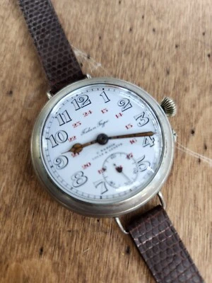 RELOJ TRINCHERA U.NARDIN DE GRAN TAMAÑO ESFERA PORCELI Foto 1 de 4