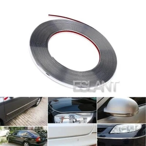 8mm (0,8Cm) X 15m coche de cromo de estilo Fundicion Tiras Trim Adhesivo - Afbeelding 1 van 11