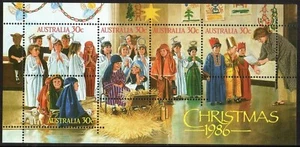 1986 Australia edición de Navidad '86 5 mini hoja de estampillas como nueva nunca bisagras, limpia - Imagen 1 de 1