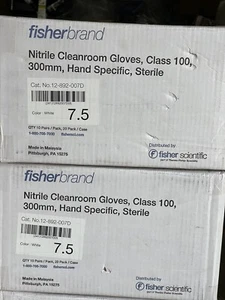200 pares de guantes desechables Fisherbrand Nitrile Clase 100 para sala limpia talla 7,5 - Imagen 1 de 6