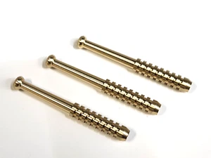 DREI OLD SCHOOL ECHT MESSING METALL ONE HITTER PFEIFE EINBAUM FLEDERMAUS 3 ZOLL HERGESTELLT IN DEN USA! - Bild 1 von 5