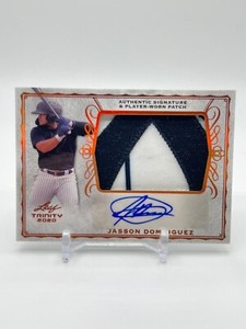 2020 Leaf Trinity Jasson Dominguez Rookie Patch Auto RPA #PA-JD1 WC