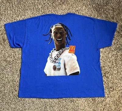 Travis Scott McDonald's Cactus Jack Action Figure Series III Tee Royal Blue 2XL - Image 1 of 4