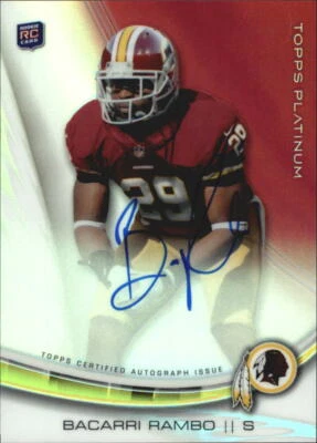 2013 Topps Platinum Rookie Autographs Refractors #ABR Bacarri Rambo Auto - NM-MT - Image 1 of 2