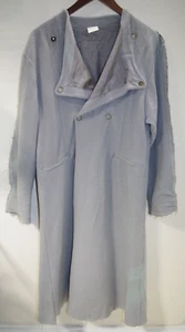 218 - J MORGAN PUETT vintage Long COAT DRESS Gray Wool Gauze SM Snaps Bee Label - Picture 1 of 12
