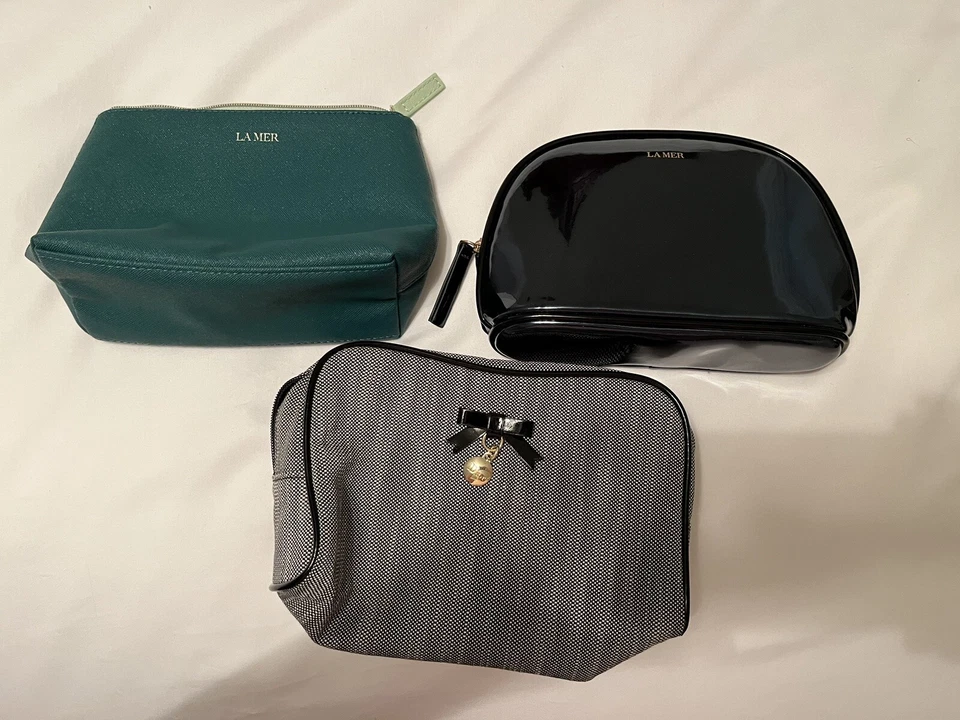 Bolsas de cosméticos de grife: La Mer x2 (novas) e Dior (usadas suavemente) FRETE GRÁTIS - Imagem 1 de 1