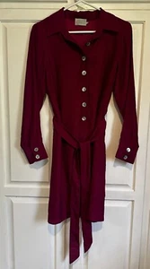 Alice & Trxie 100% Silk Shirt Dress Size Small Belt Pink Dainty Girly Barbie - Picture 1 of 12