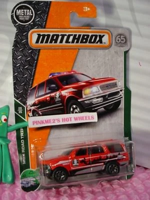 Ford Expedition 2018 Matchbox #110☆rojo☆MBX ROAD TRIP☆65 aniversario estuche c/d Foto 1 de 2