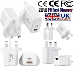 Pour IPHONE 16 15 14 13 12 11 Pro Max Rapide 20W Usb-C Chargeur Adaptateur - Photo 1/25