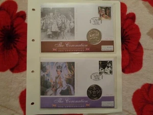 The Coronation Queen elizabeth II 2003 COIN AND STAMP 1ST DAY COVERS. MINT - Picture 1 of 8