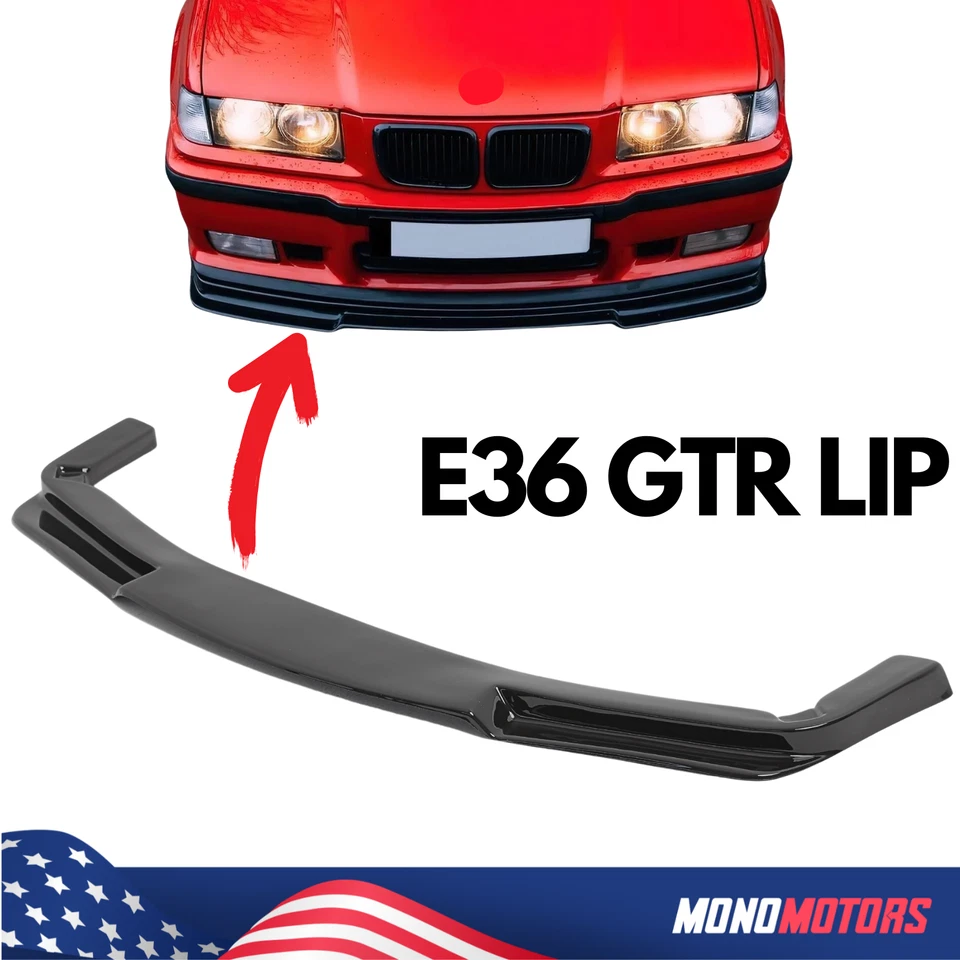 FRONT BUMPER LIP SPOILER FOR BMW E36 M3 GTR STYLE 1991–1998 UPGRADE LOOK - Image 1 of 4