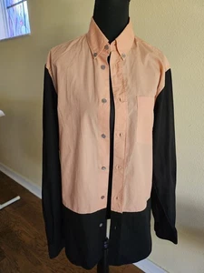 Alexander Mcqueen Peach/Black Button Shirt IT 44 Mens Small - Picture 1 of 12