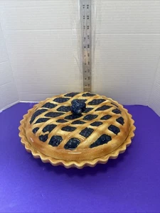 Blaubeere Vintage Keramik Tortenform Golden Pie, 10,5 Zoll - Bild 1 von 12