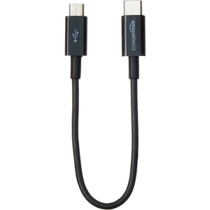 Amazon Basics USB C auf Micro USB 2 0 Kabel 0,15 m 3A 480Mbps Schwarz - Bild 1 von 3