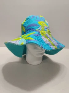 Lilly Pulitzer Floppy Strandhut blau grün Resortwear - Bild 1 von 6