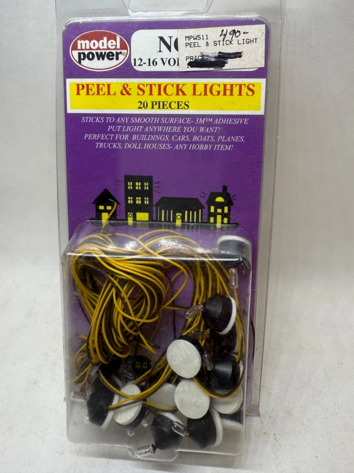 Model Power Peel & Stick Lights 20 Pieces Item #511 12-16 Volts 12 Leads - Image 1 of 4