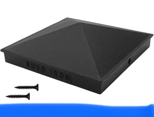 Nuvo Ferro 6" x 6" Nominale (si adatta a 5,5"x5,5") Piramide Alluminio Tappo Palo - Foto 1 di 7