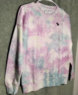 Abercrombie Niños Sudadera Juvenil 13/14 Pastel Tie Dye Cuello Redondo Pullover Alce Foto 1 de 4