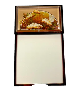 VTG Hallmark Flights Of Fancy Butterfly Lucite Desk Note Paper Holder - Picture 1 of 8