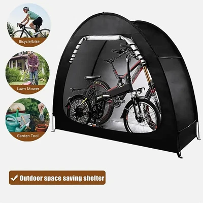 Travel Bike Storage Shed Tent Outdoor Portable Bicycle Storage for 1/2/3/4 Bikes - Image 1 of 4