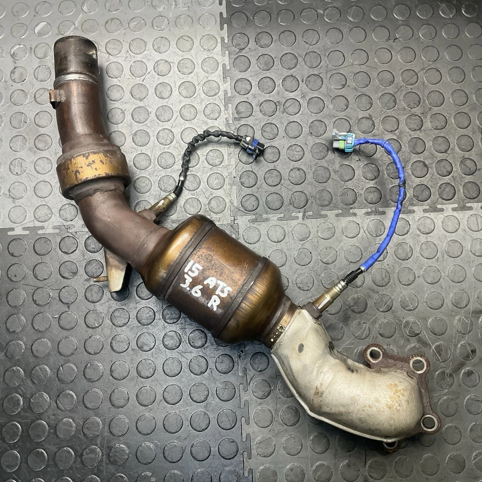 2013-2018 Cadillac ATS 3.6L Right Exhaust Catalytic Converter Pipe W/ Sensor OEM - Image 1 of 4