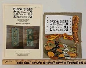 The Needle’s Content AUTUMN SEWING ROLL 32ct Linen Cross Stitch Kit #28 FCE - Picture 1 of 8