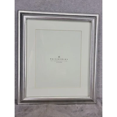 Marco dorado Pottery Barn Metropolitan 8x10 pulgadas acabado metálico plateado Foto 1 de 4