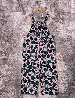 Anthropologie Jumpsuit Small Womens Corey Lynn Calter Pink Floral Overalls Linen - Image 1 of 4