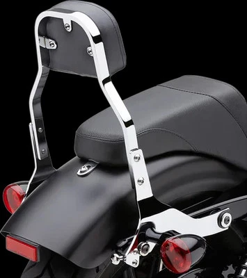 Cobra 11in Chrome Square Mini Backrest Kit Harley Softail Deuce 00-06 - Image 1 of 3