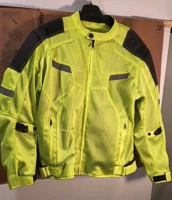 Jaqueta masculina Daniel Smart 2 camadas acolchoada segurança motocicleta malha verde G - Imagem 1 de 4