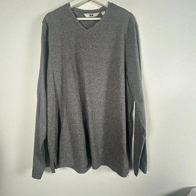 Joseph Abboud мужской v-образным вырезом длинным рукавом рубашка серый большой вязаный пуловер новый $69 - Изображение 1 из 4