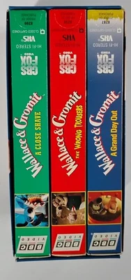 Wallace and Gromit VHS Gift Set 3-Tape Box Set Release Date 1996  - Image 1 of 4