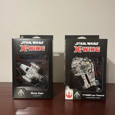 Star Wars X-Wing Miniatures Razor Crest & YT-2400 Light Freighter Expansion Pack - Image 1 of 4