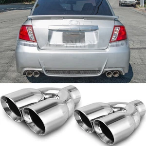 Punta de escape doble para Subaru Impreza WRX STI 2,5" entrada 3,5" salida 9,5" longitud - Imagen 1 de 14