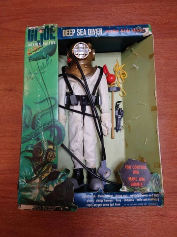 Gi Joe Deep Sea Diver With Box Original Used Goods At That Time Cover