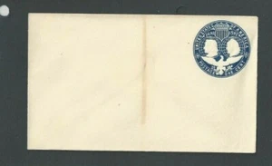 1873 U348 1c Blue On Cream Mint Entire No Period After Cent & W/Meridian Behind- - Picture 1 of 1
