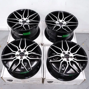 20" Giovanna Bogota Machined Black Concave Wheels Rims Fits BMW 428 435 528 650 - Picture 1 of 12